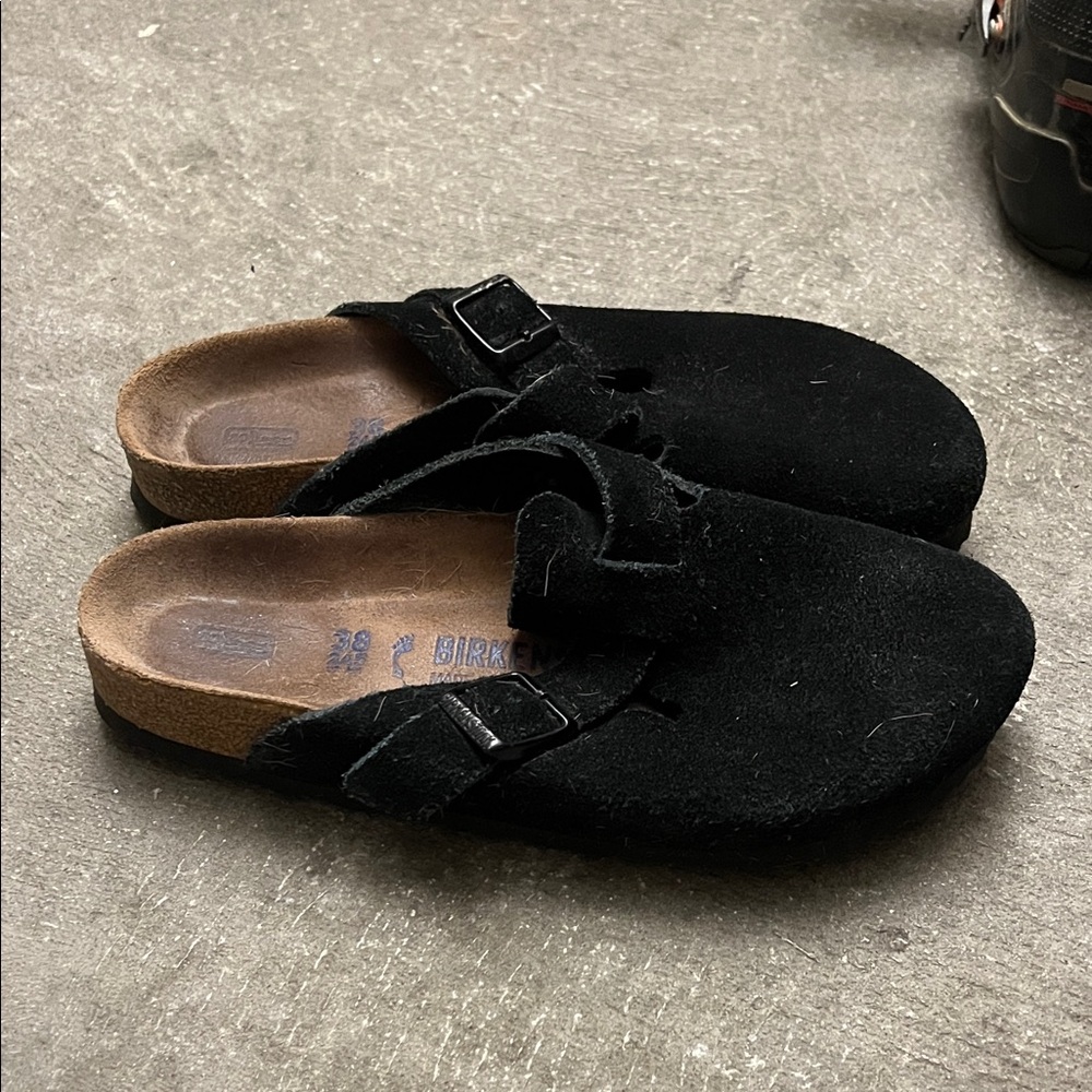 Birkenstock Black Suede Slip-Ons